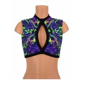 COPY - Sleeveless Keyhole Top in Neon Melt